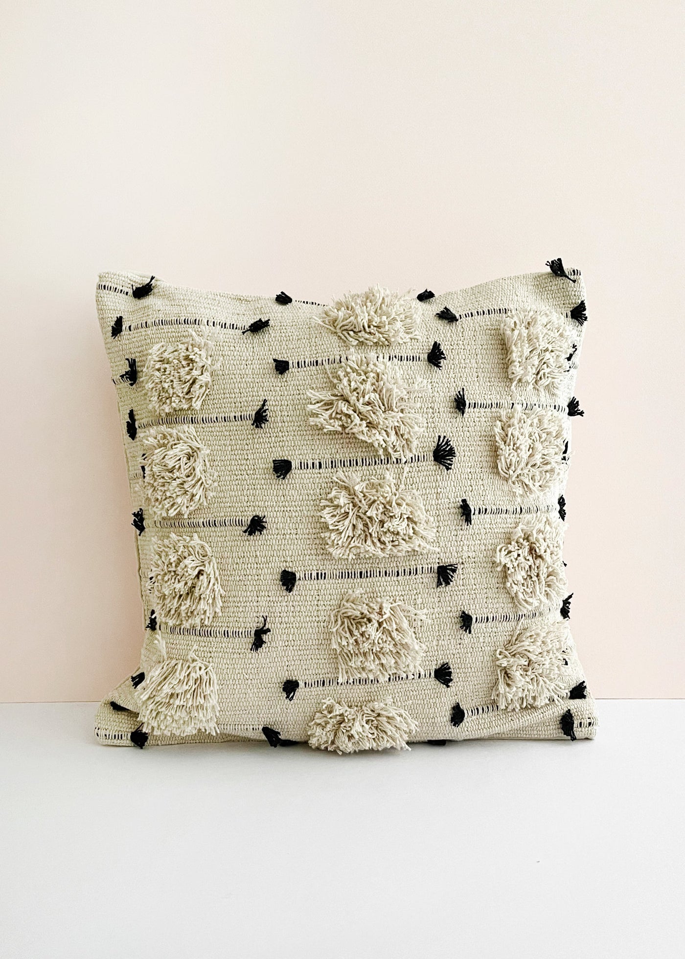 In-Haus Cushion - Linen Char Tufts