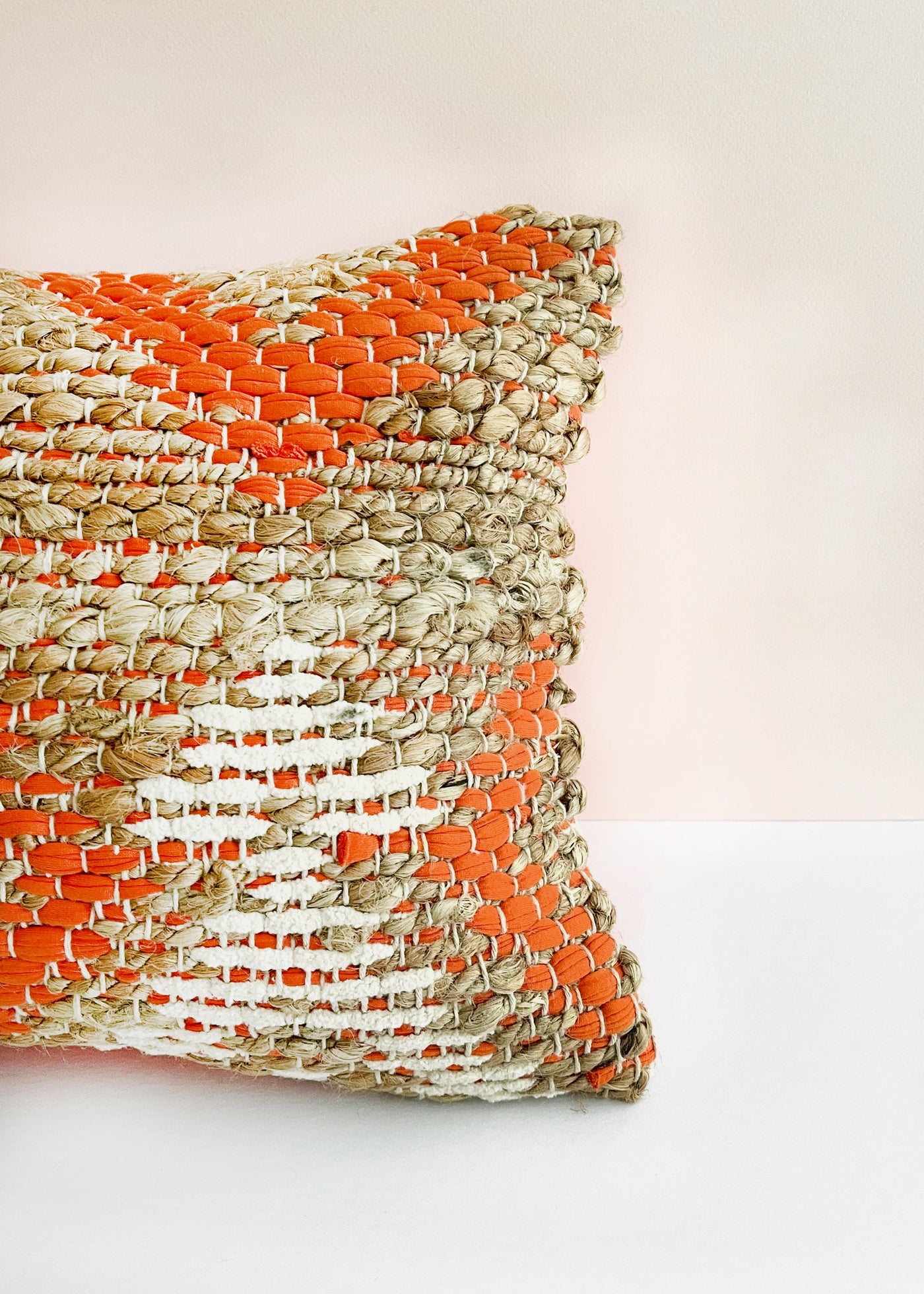 In-Haus Cushion - Persimmon Wheat Weave
