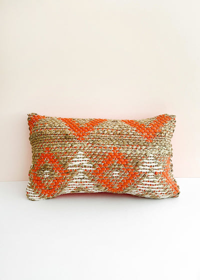 In-Haus Cushion - Persimmon Wheat Weave